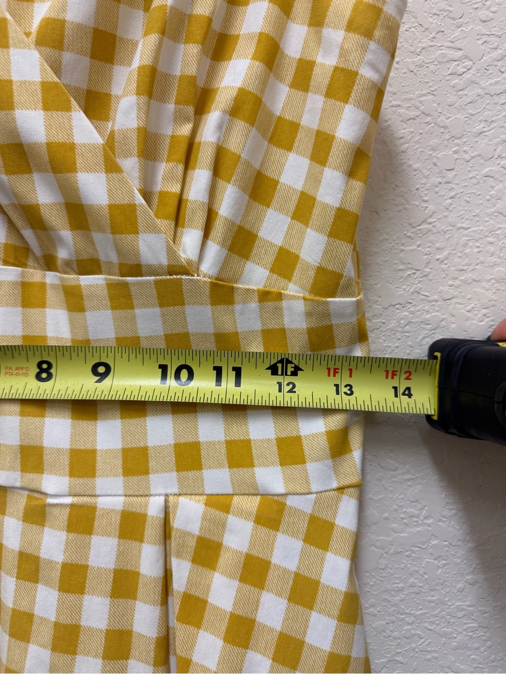 Yellow Gingham Tie-Shoulder Midi Dress - Picture 14 of 14